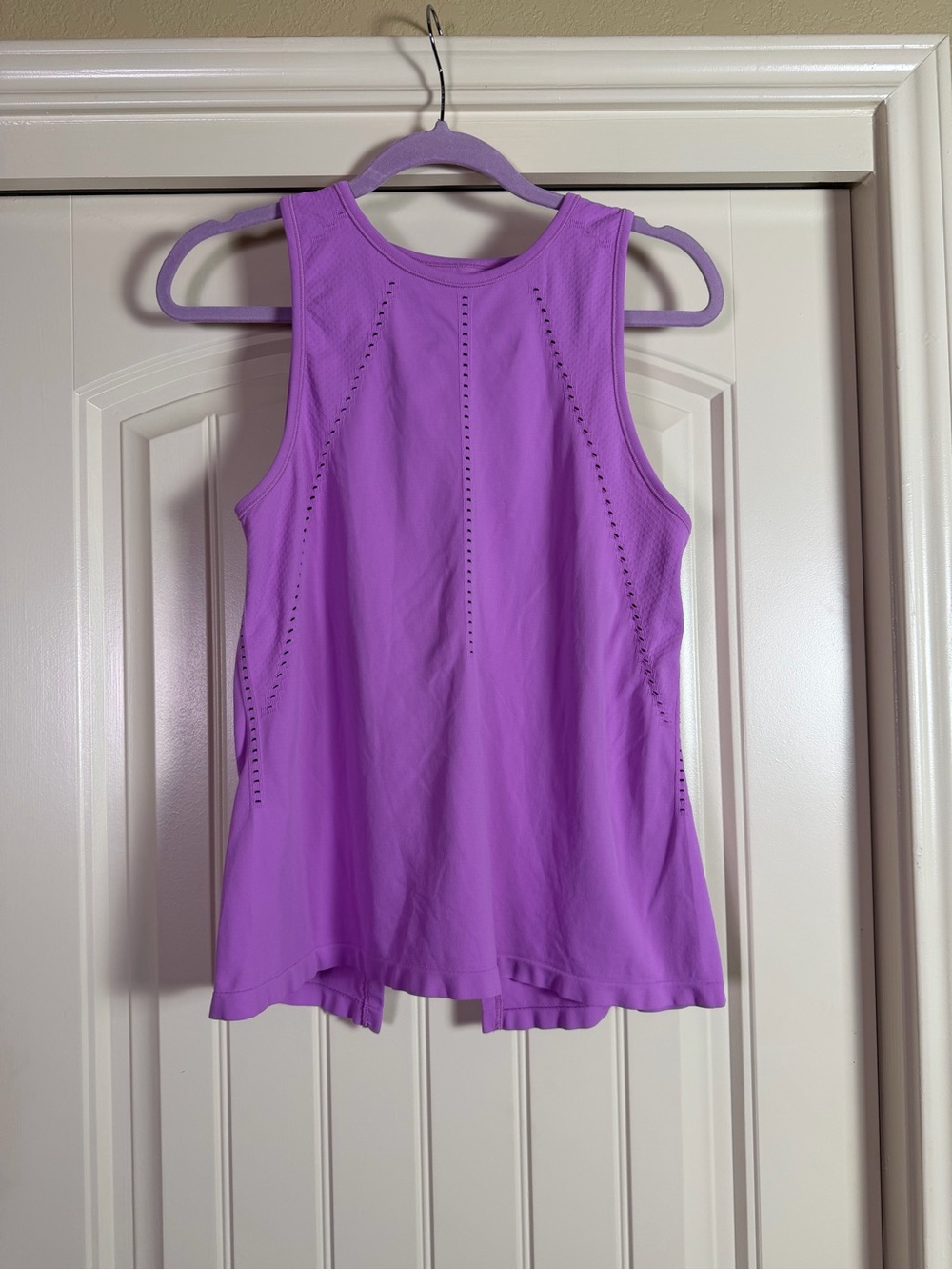 Athleta Pink Purple Laser-Cut Racerback Tank